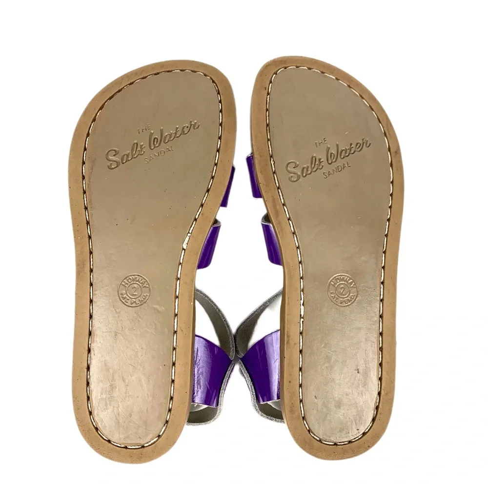 Salt Water Girls Purple Patent Leather Ankle Strap Sandals Size 2